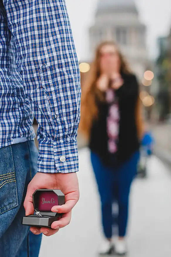 Proposal photography at St Pauls