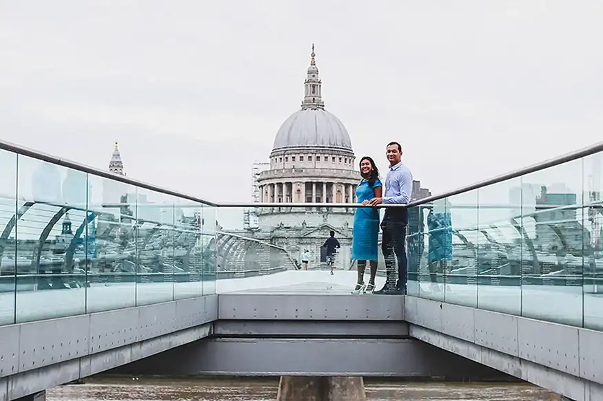 Proposal photography at St Pauls