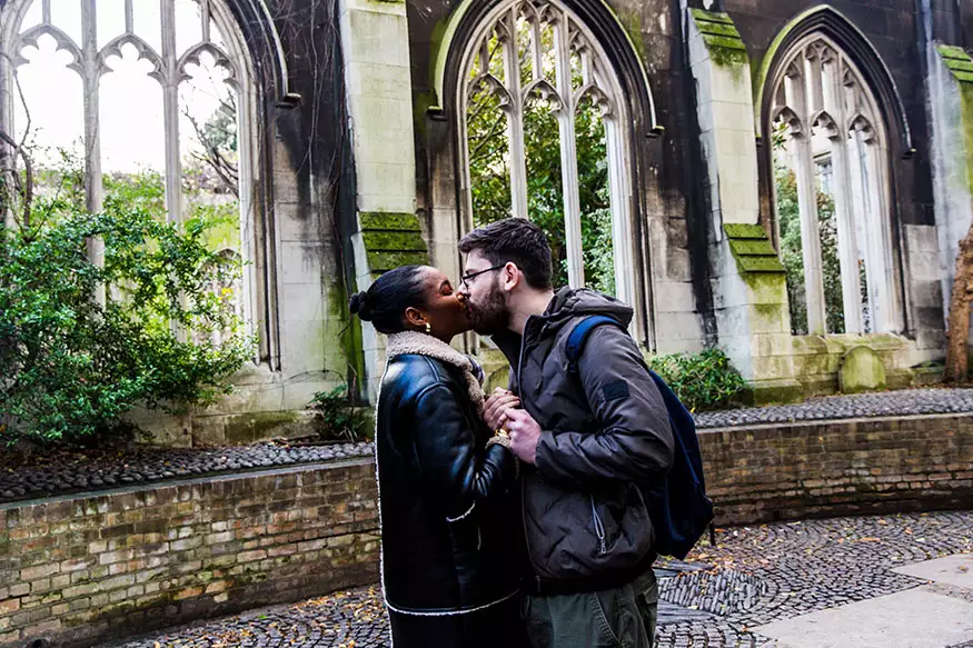 Proposal photography at St Dunstan in the East