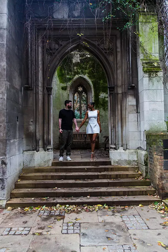 Proposal photography at St Dunstan in the East