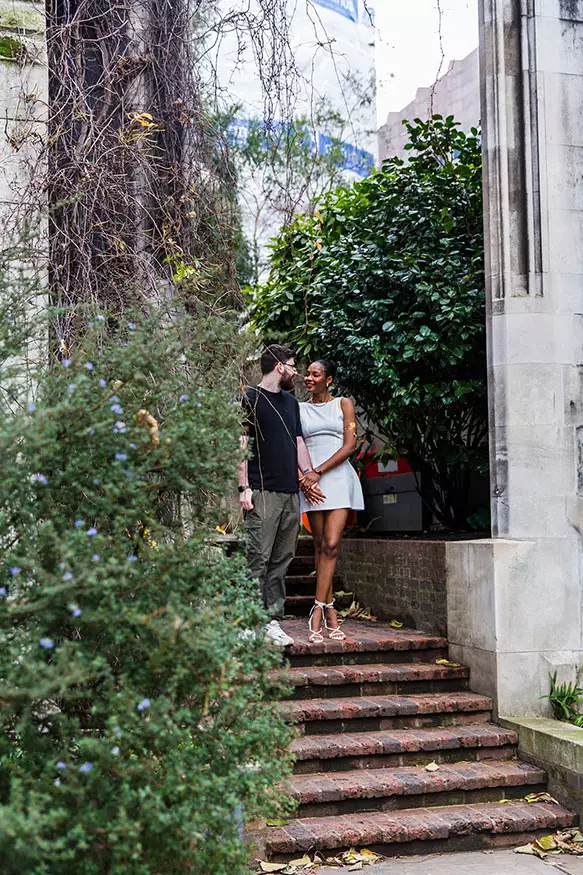 Proposal photography at St Dunstan in the East